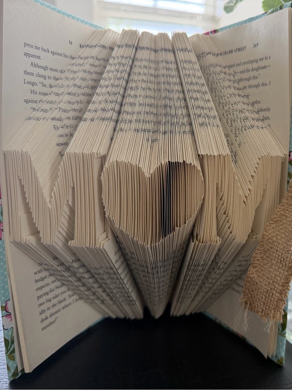Handmade MOM Folded Book Art | Heart Book Sculpture | Mom Shelf Decor